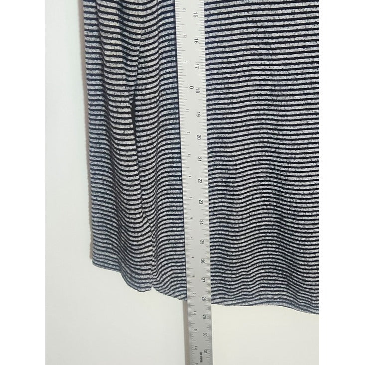 Dana Buchman Black and Gray Striped Cowl Neck Sweater Size Medium