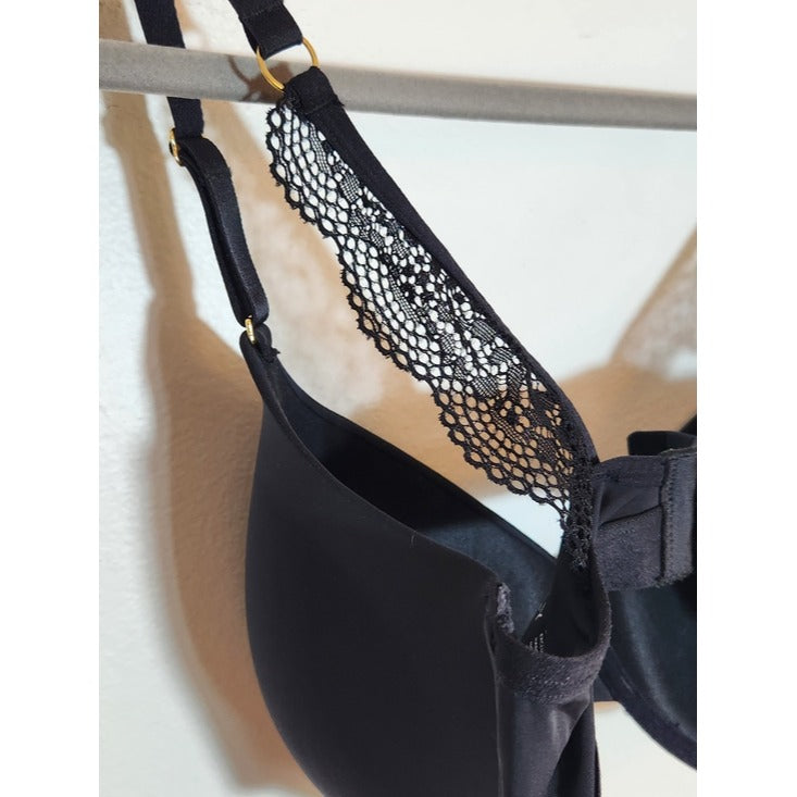 Lively Black Smooth Cup Convertible Racerback Bra Size 36DDD