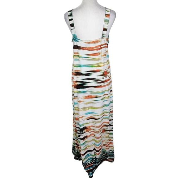 New Directions Multi-Color Sleeveless Maxi Dress Size Medium