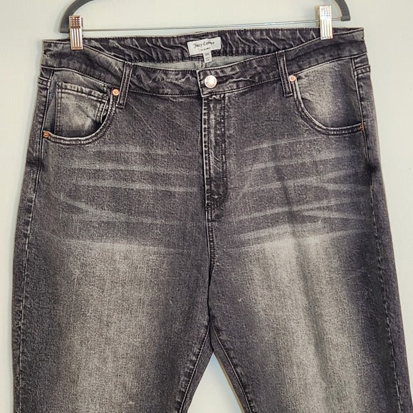 Juicy Couture Gray Straight Leg Jeans Size 18W NWT