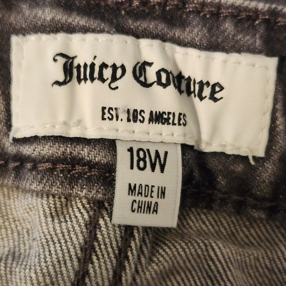 Juicy Couture Gray Straight Leg Jeans Size 18W NWT