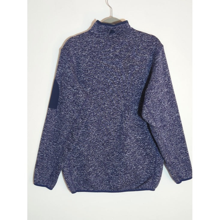 Antigua Memphis Grizzlies Heathered Navy Quarter Zip Pullover Size Large