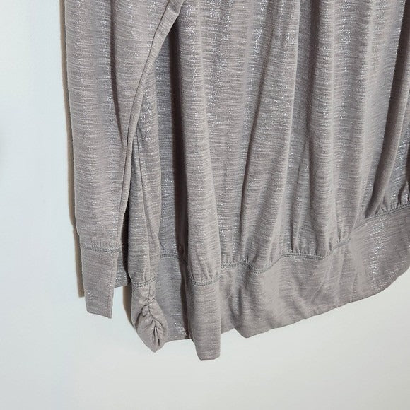 Lane Bryant Metallic Taupe Long Sleeve Top NWT Size 22/24 Taupe Blouse