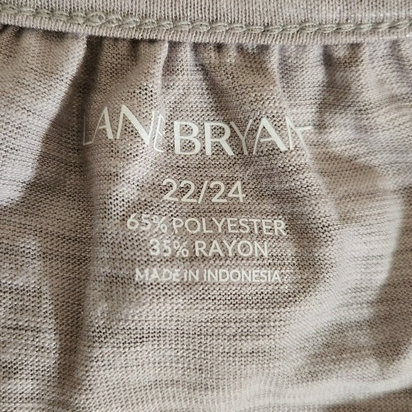Lane Bryant Metallic Taupe Long Sleeve Top NWT Size 22/24 Taupe Blouse