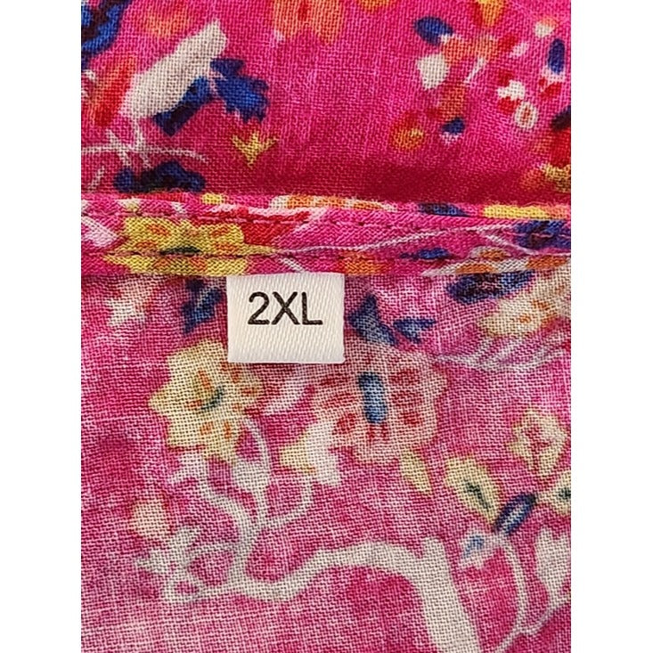 Magenta Pink Tiered Maxi Dress Size 2X