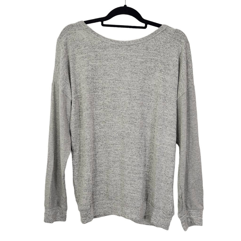 Gray Sweatshirt Pullover Gray Top with Open Back Size Large Gray Pullover