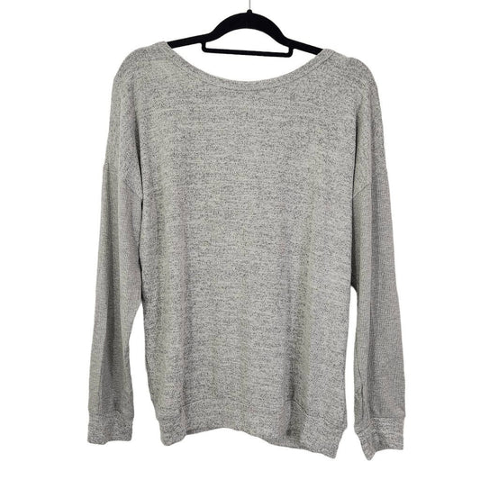 Gray Sweatshirt Pullover Gray Top with Open Back Size Large Gray Pullover