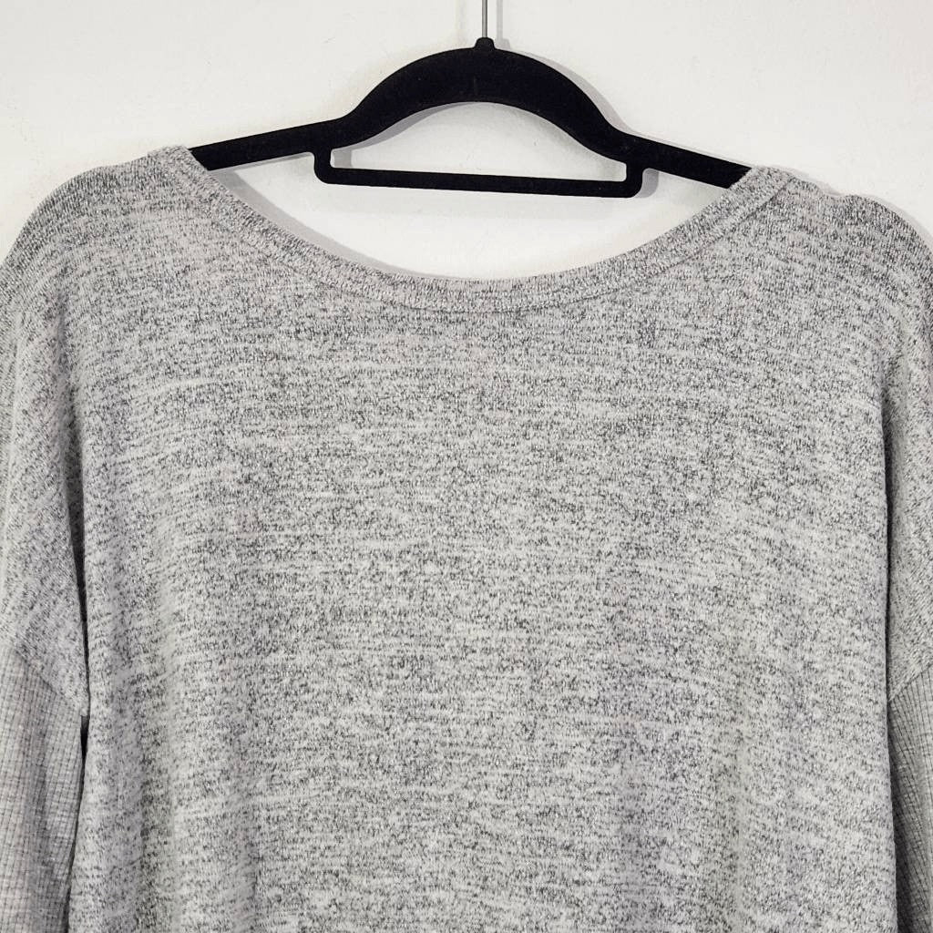 Gray Sweatshirt Pullover Gray Top with Open Back Size Large Gray Pullover