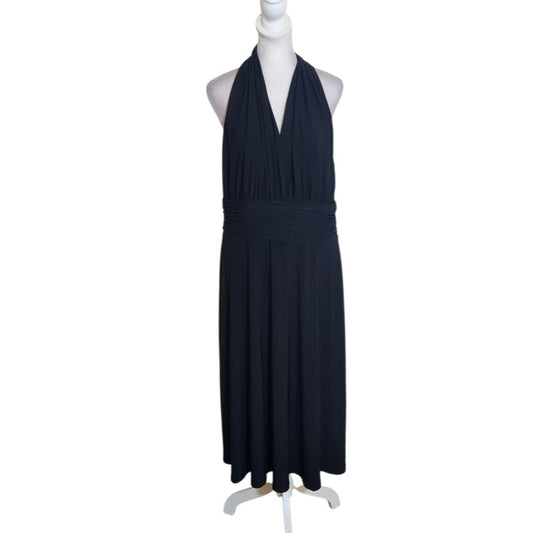 Evan Picone Black Sleeveless Midi Cocktail Dress Size 16W