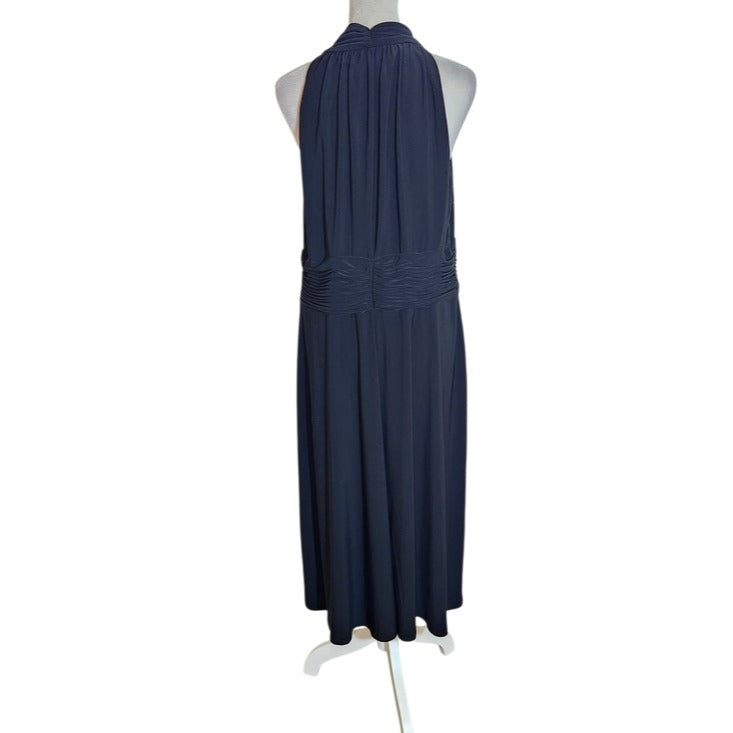 Evan Picone Black Sleeveless Midi Cocktail Dress Size 16W
