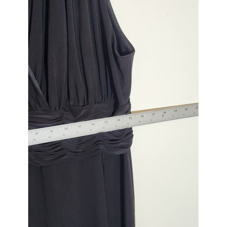Evan Picone Black Sleeveless Midi Cocktail Dress Size 16W