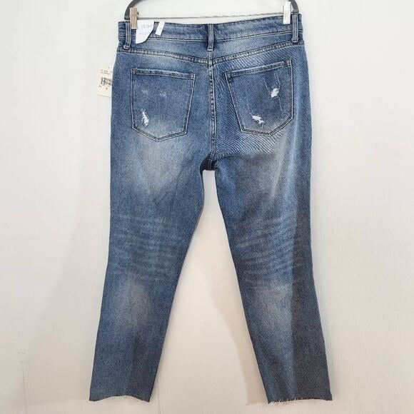 STS Blue Caroline Straight Leg High-Rise Distressed Jeans Size 32, New