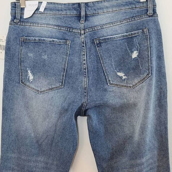 STS Blue Caroline Straight Leg High-Rise Distressed Jeans Size 32, New