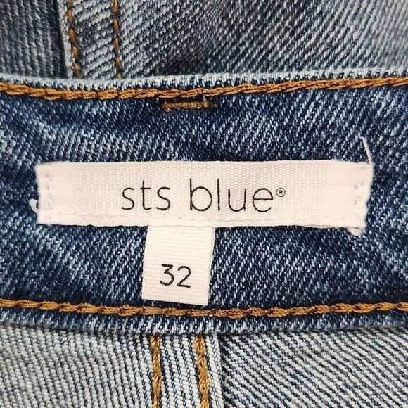 STS Blue Caroline Straight Leg High-Rise Distressed Jeans Size 32, New