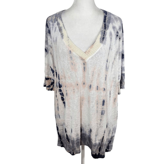 Maronie Dyed and Distressed Oversized Top Size Medium