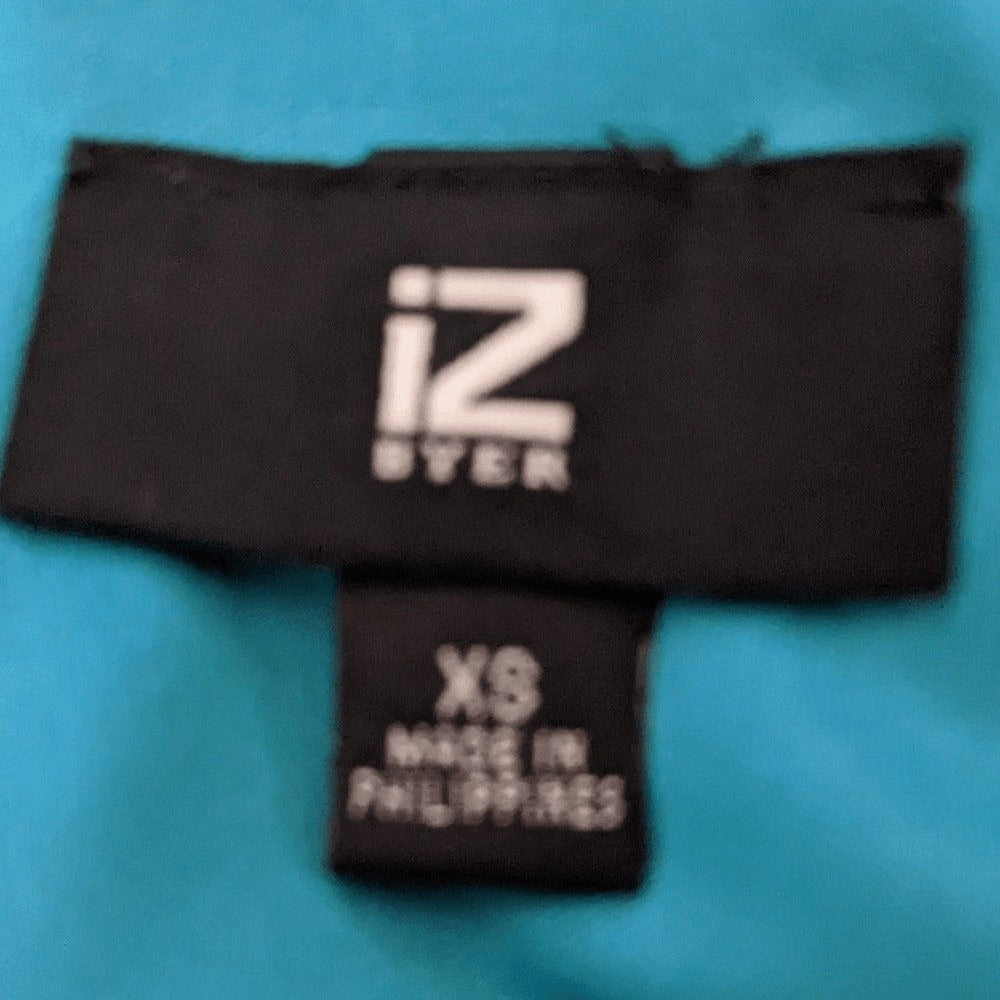 Iz Byer Turquoise Blue Mini Sheath Dress with Tie and Zipper Accent NWT Size XS