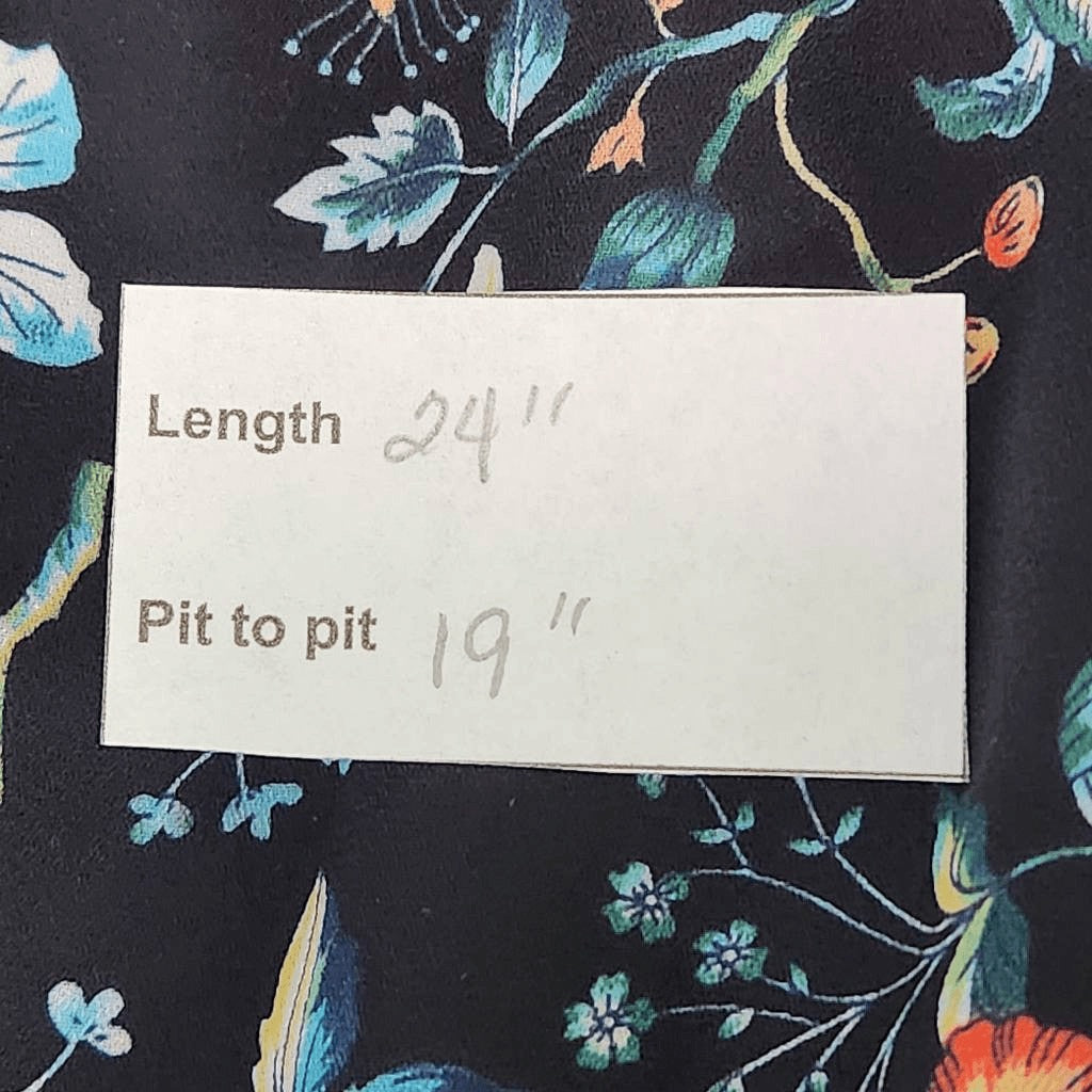 Counterparts Black Floral Blouse Size Medium Floral Peasant Blouse
