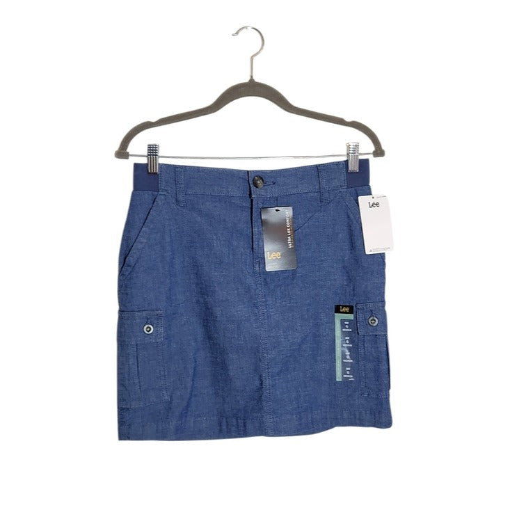 Lee Chambray Blue Cargo Skort Size 6 NWT