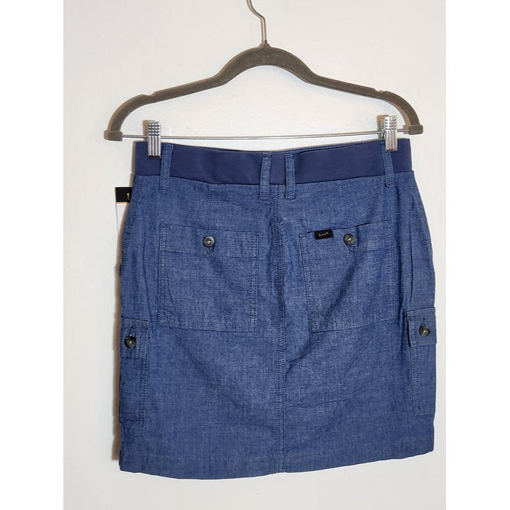 Lee Chambray Blue Cargo Skort Size 6 NWT