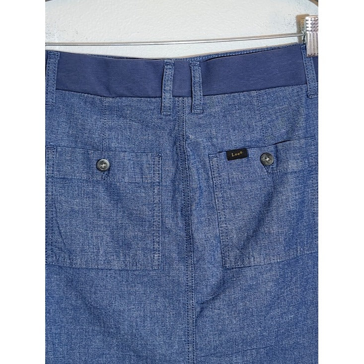 Lee Chambray Blue Cargo Skort Size 6 NWT