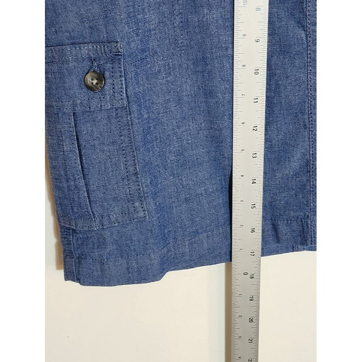 Lee Chambray Blue Cargo Skort Size 6 NWT