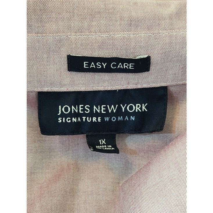 Jones New York Light Purple Button Up Shirt Size 1X