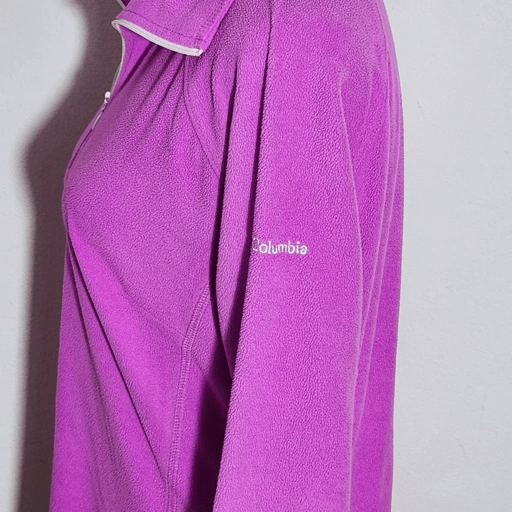 Columbia Fuchsia Fleece Quarter-Zip Pullover Size Medium