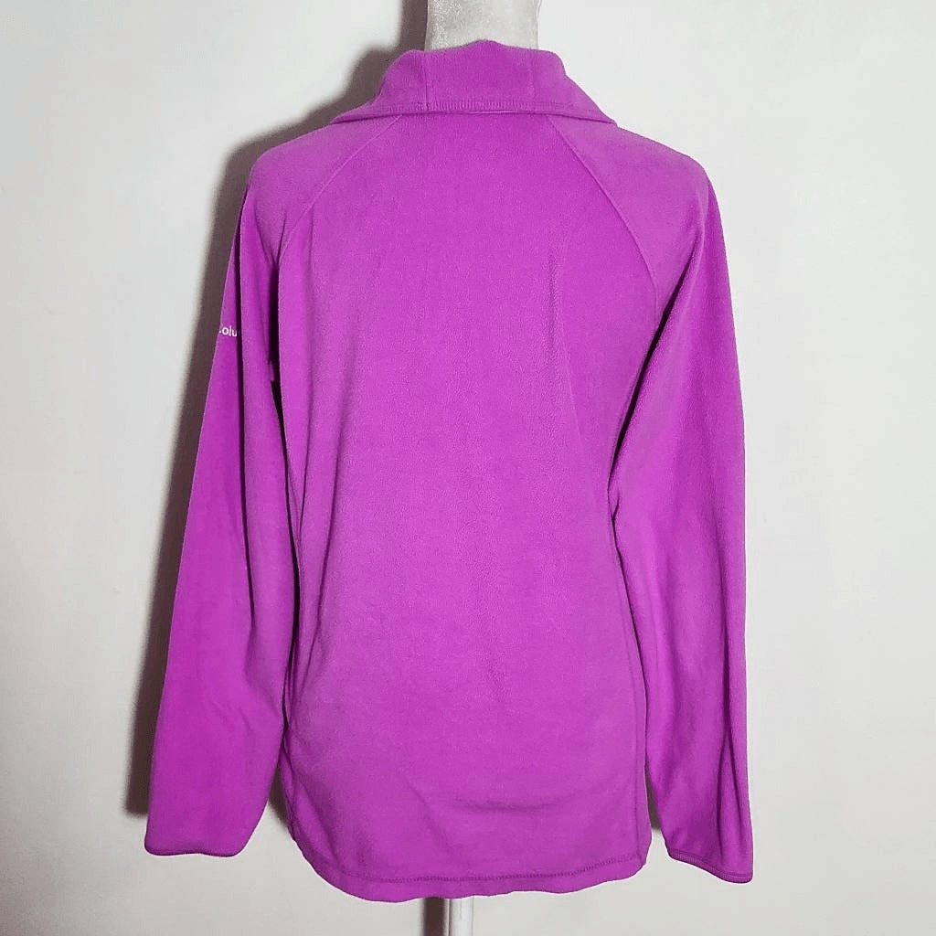 Columbia Fuchsia Fleece Quarter-Zip Pullover Size Medium