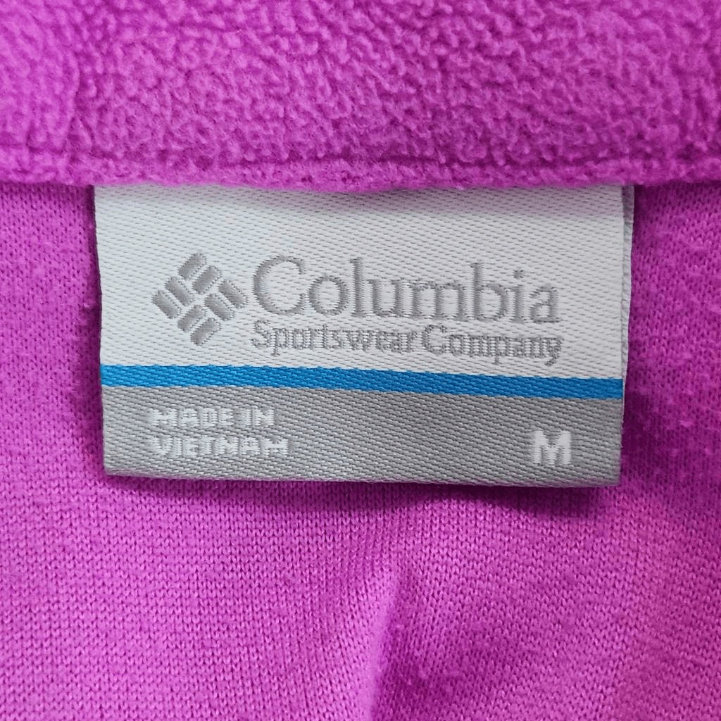 Columbia Fuchsia Fleece Quarter-Zip Pullover Size Medium