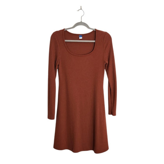 Old Navy Brown Ribbed Knit Mini Dress Size Small