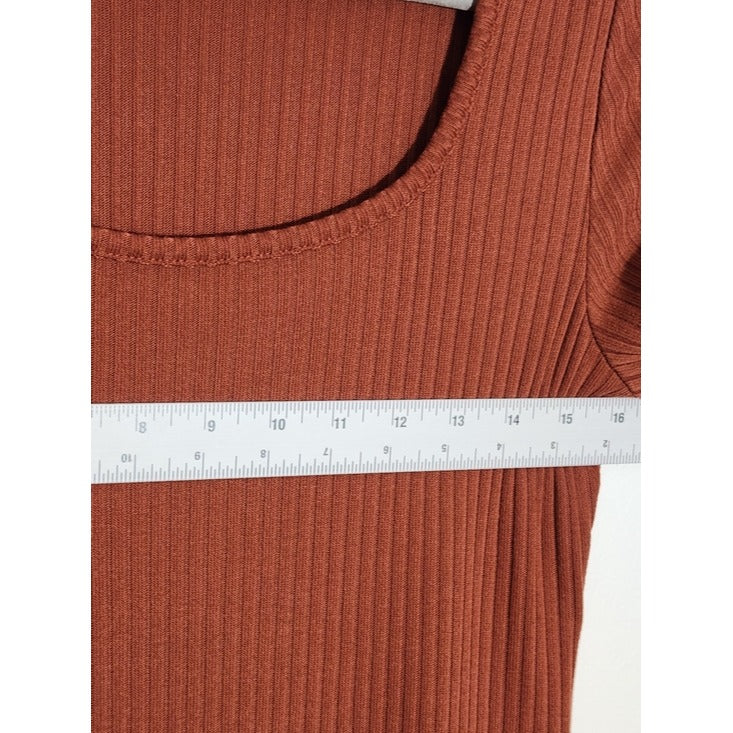 Old Navy Brown Ribbed Knit Mini Dress Size Small