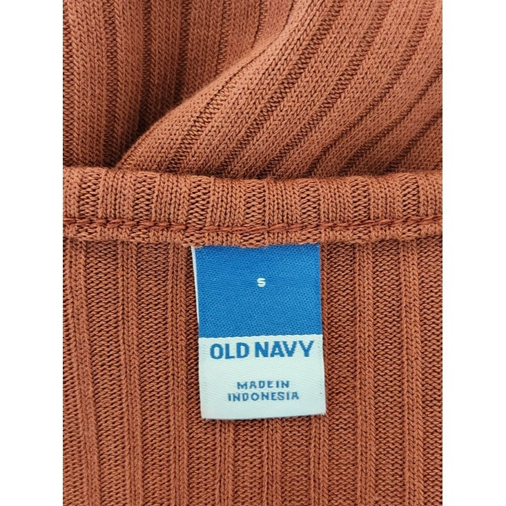 Old Navy Brown Ribbed Knit Mini Dress Size Small