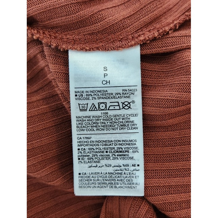 Old Navy Brown Ribbed Knit Mini Dress Size Small