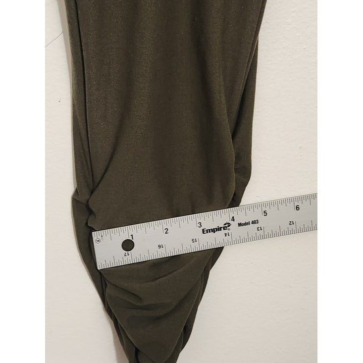 Derek Heart Draped Olive Green Strapless Jumpsuit Size Small NWT