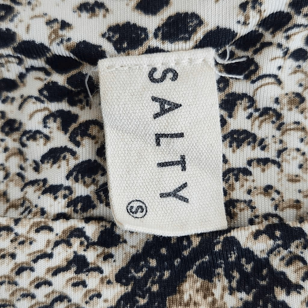 Salty by Andie Snakeskin Print Cropped Tank Top Size Small Snakeskin Fitted Tank
