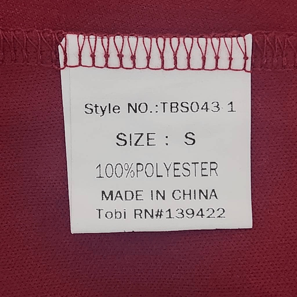 Tobi Oxblood Long Sleeve Short Romper with Deep V-Neck Size Small