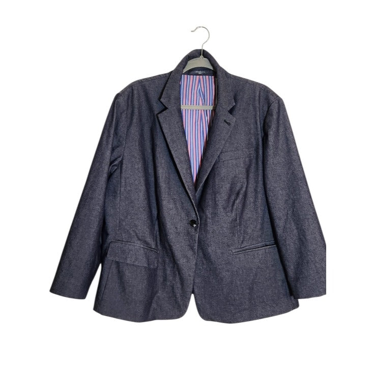 Liz Claiborne Denim Blue Blazer Size 20W