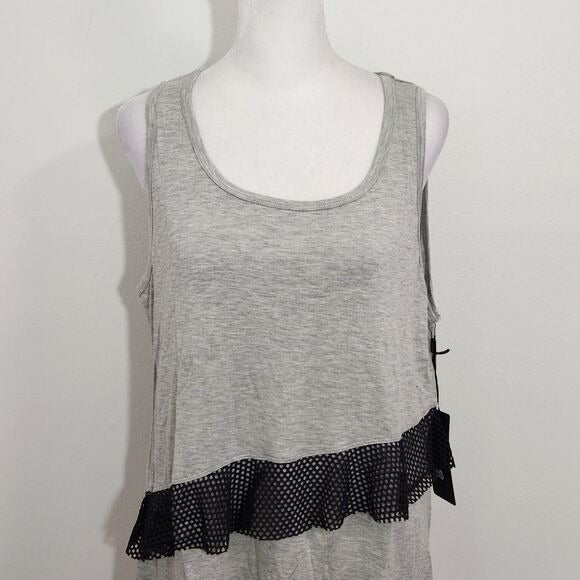 Bebe Sport Gray Tank Top Size Medium Bebe Gray Athleisure Tee New