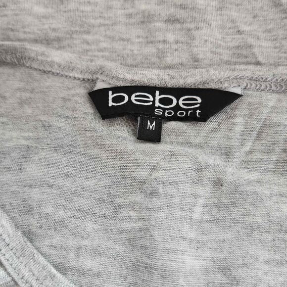 Bebe Sport Gray Tank Top Size Medium Bebe Gray Athleisure Tee New