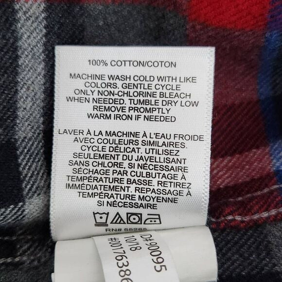 Express Gray Plaid Flannel Shirt Size Small Plaid Button-Down Flannel Shirt