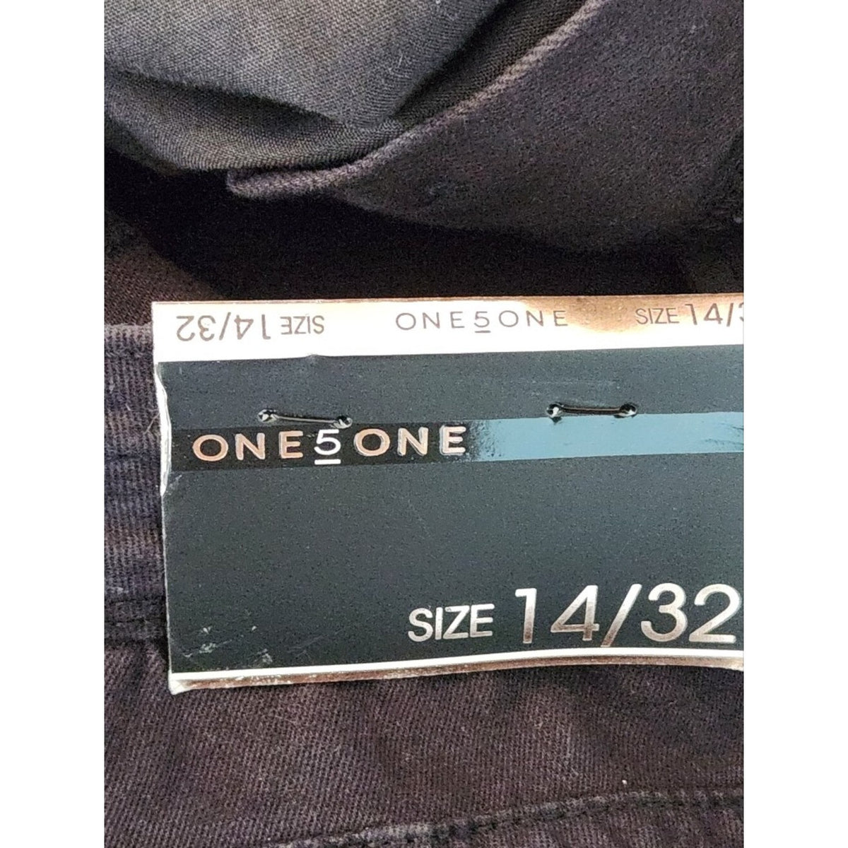 One 5 One Black Goddess Fit Chino Shorts NWT Size 14