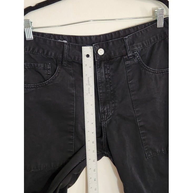 Zara Black Wide Leg Cargo Pants Size 10
