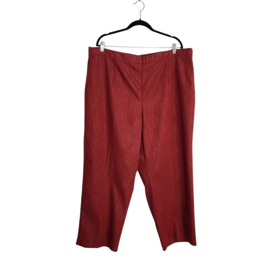 Alfred Dunner Red Pull-On Pants Size 22W