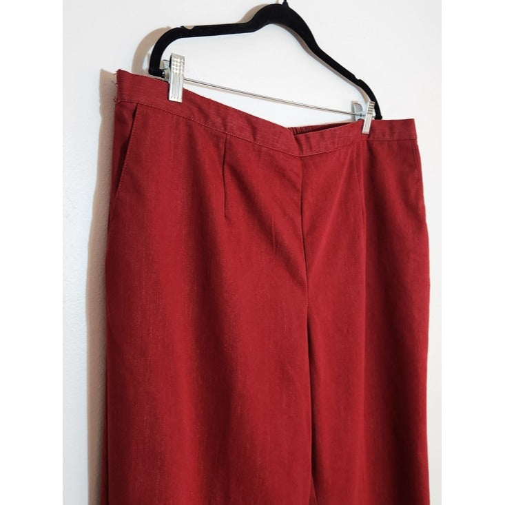 Alfred Dunner Red Pull-On Pants Size 22W