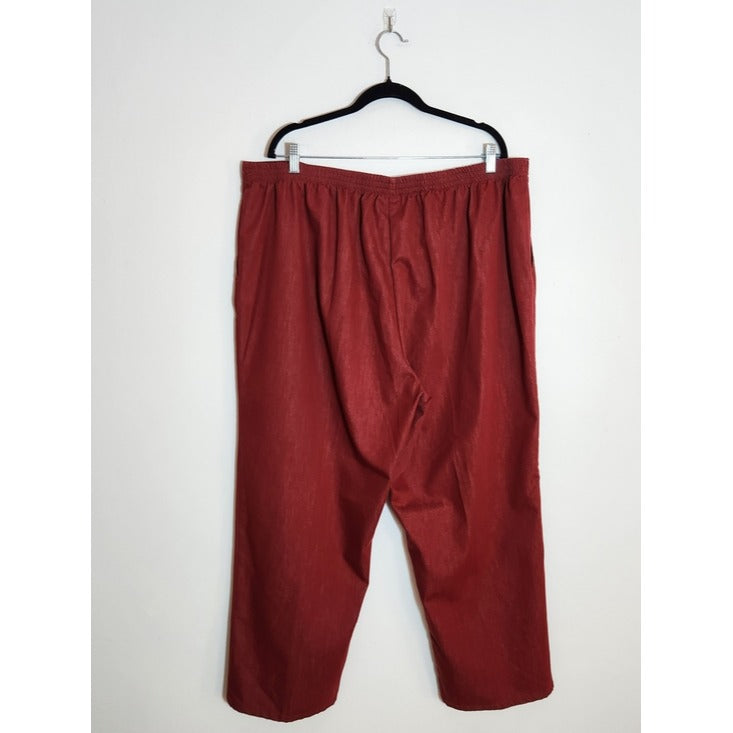 Alfred Dunner Red Pull-On Pants Size 22W