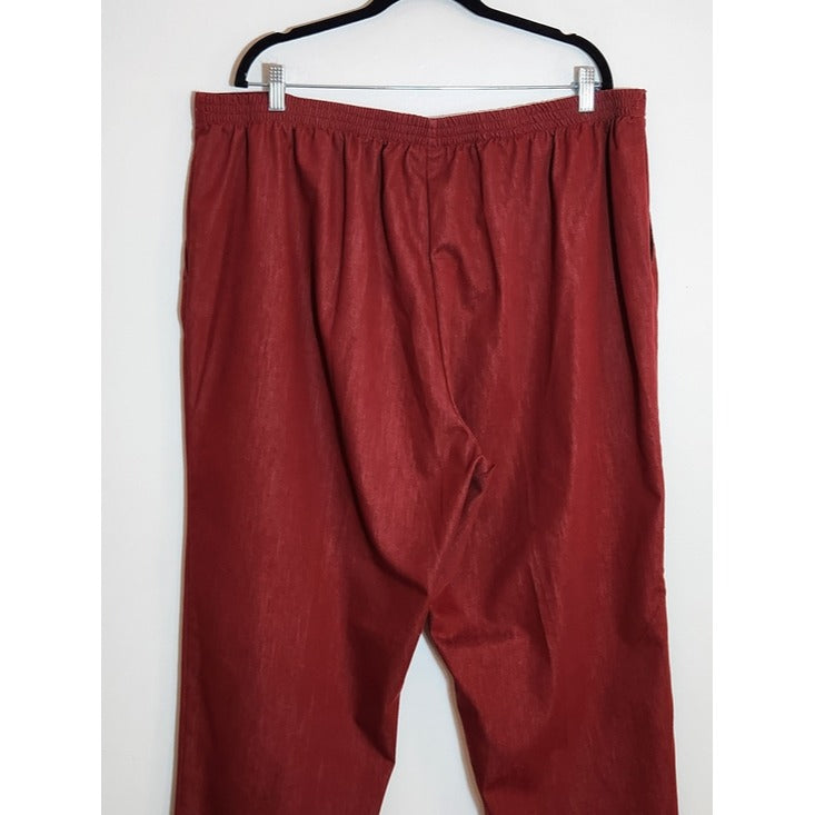Alfred Dunner Red Pull-On Pants Size 22W