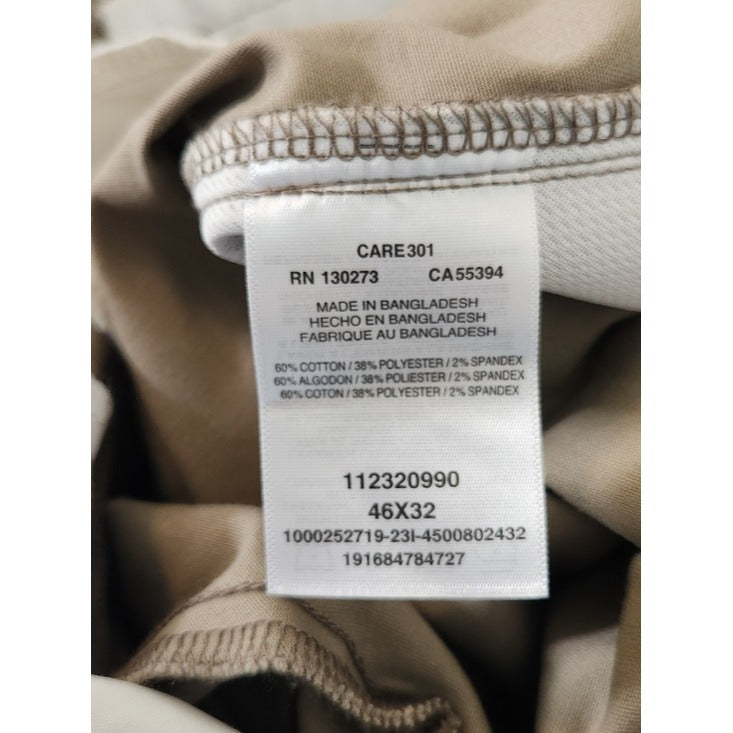 Lee Khaki Extreme Motion MVP Straight Leg Chino Pants Size 46 X 32 NWT Flaw