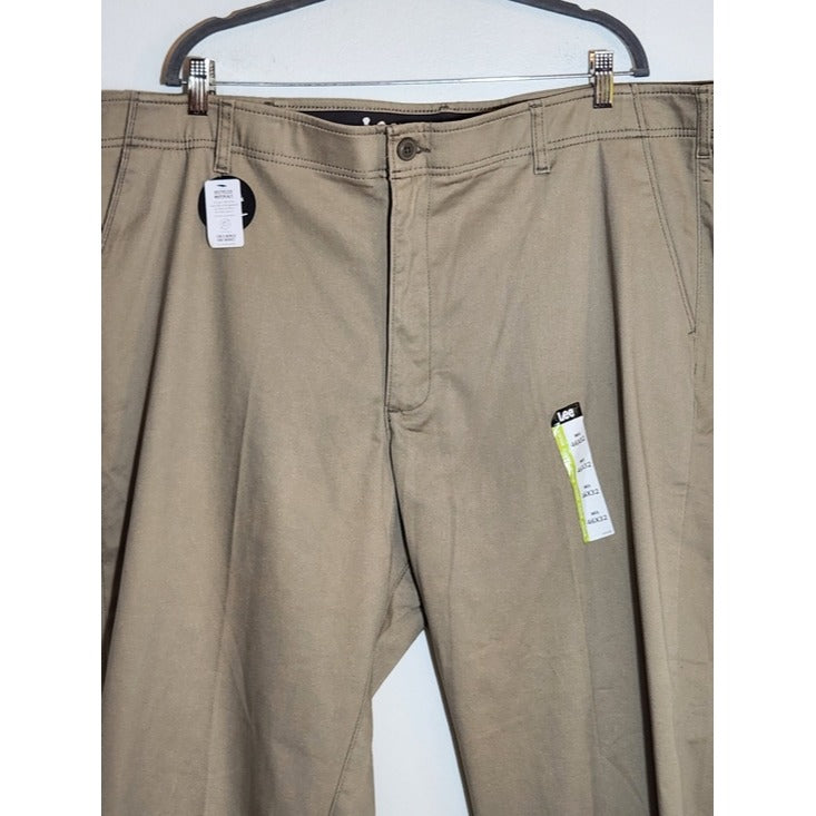 Lee Khaki Extreme Motion MVP Straight Leg Chino Pants Size 46 X 32 NWT Flaw