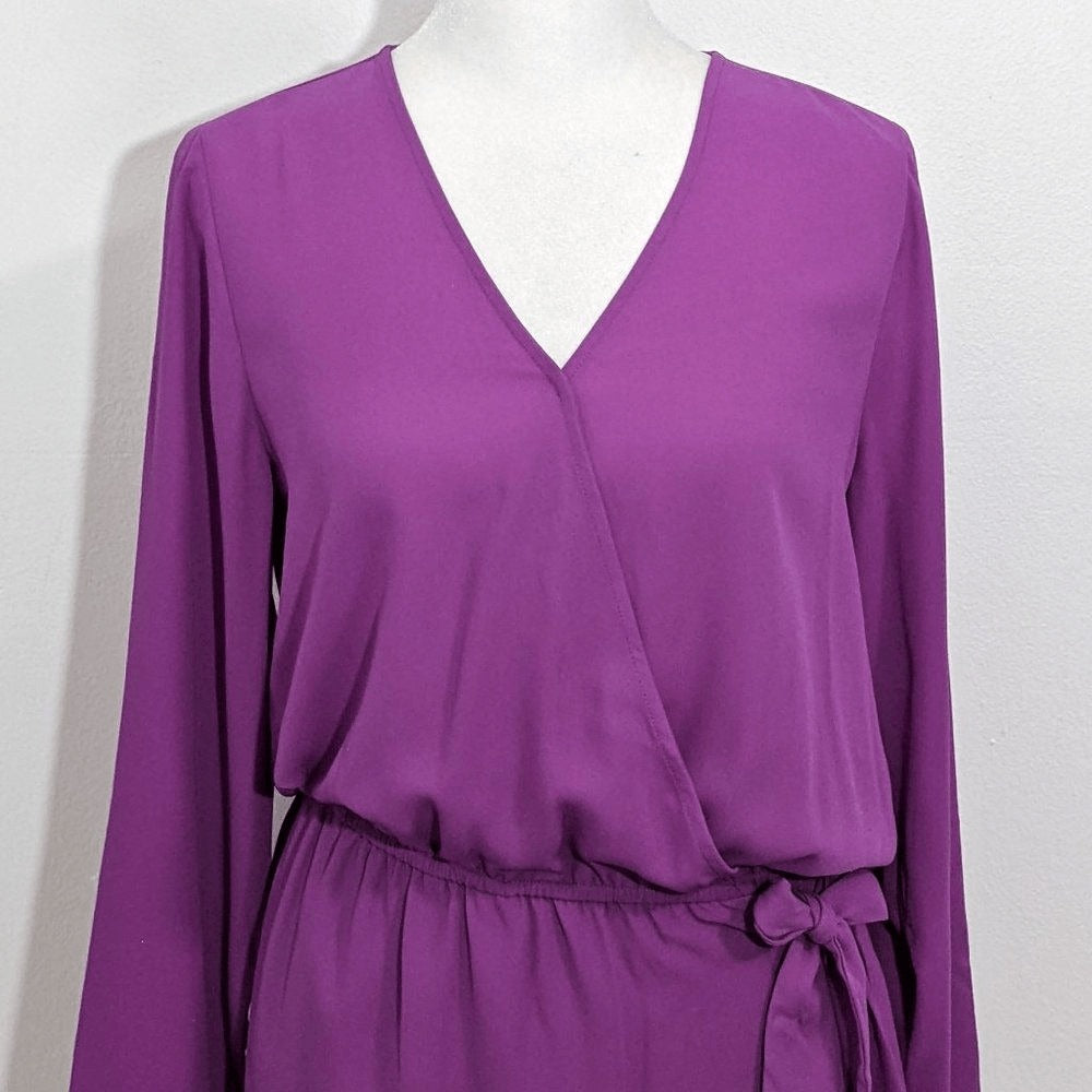 The Limited Purple Blouse NWOT Size XS Tall Purple Faux Wrap Blouse