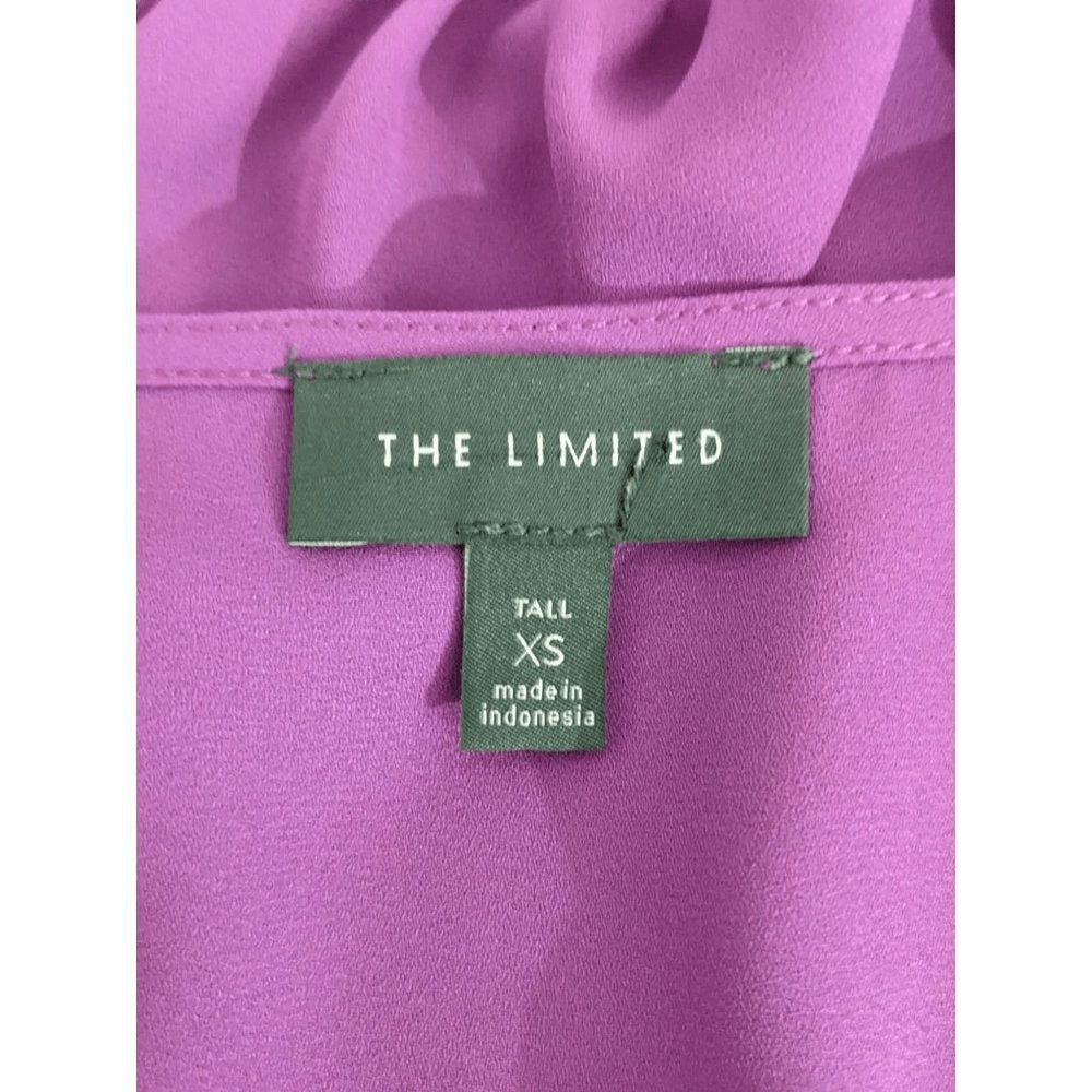 The Limited Purple Blouse NWOT Size XS Tall Purple Faux Wrap Blouse